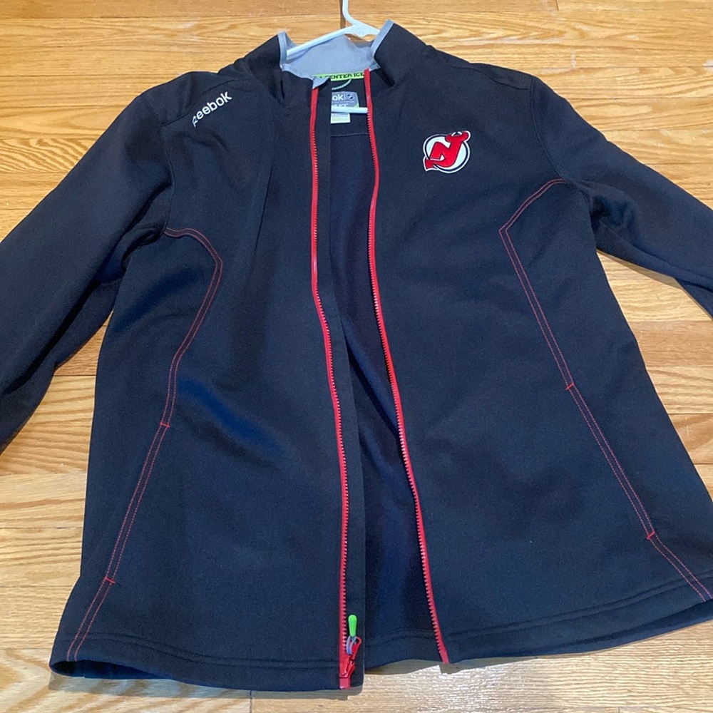 REEBOK | Black Zip Up Devils Jacket